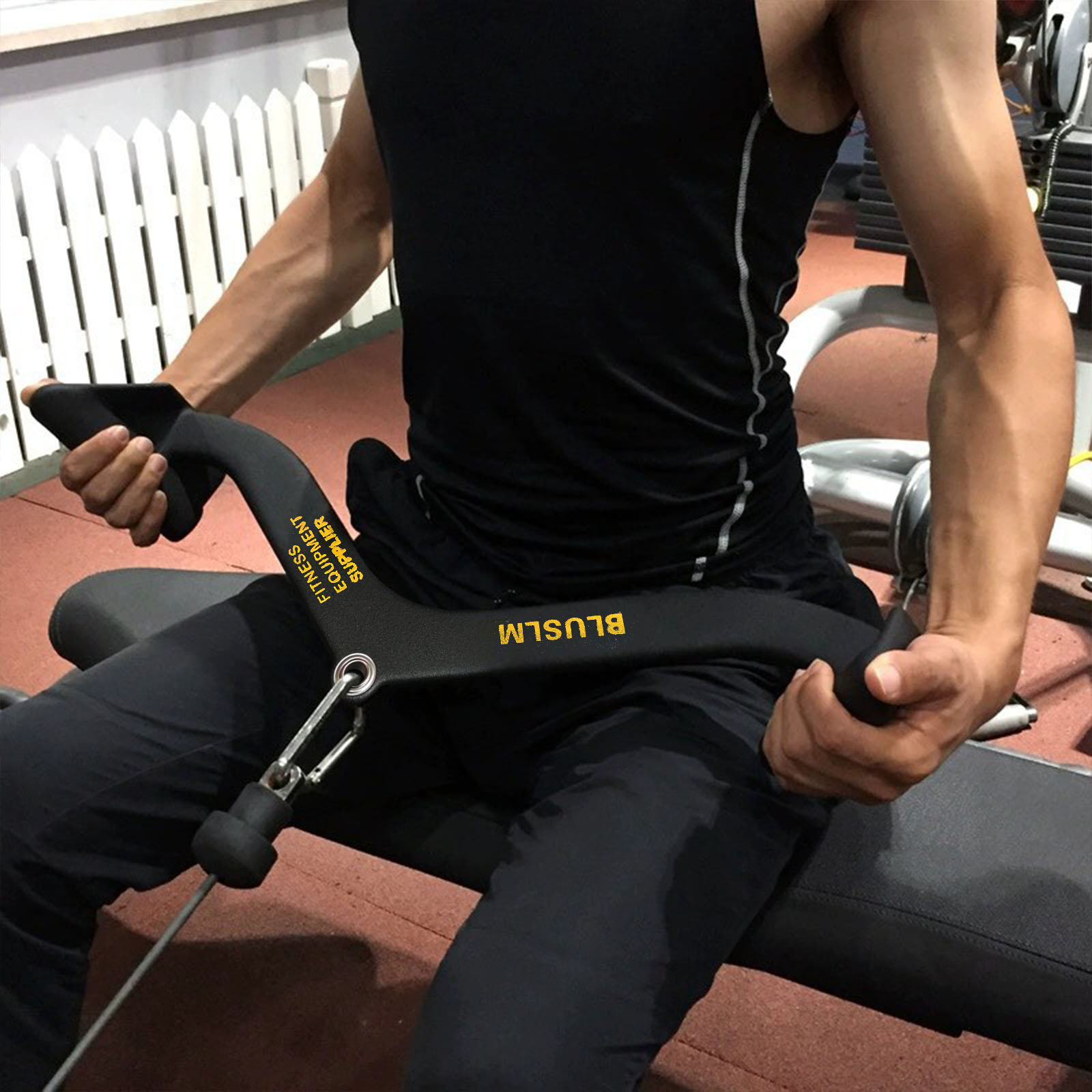 Lat Pulldown Cable - ホームジムフィットネスラットプルダウンハンドルグリップトレーニング上腕二頭筋上腕三頭筋背中の筋肉トレーニング T バー V バー行ハンドルケーブルマシン