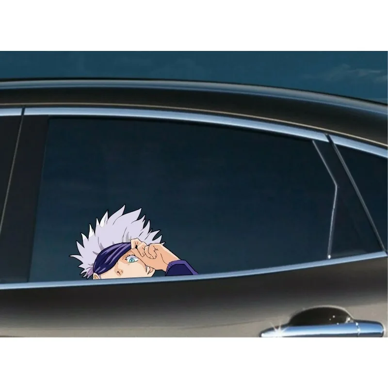 Weight Plate Bumper - 1 ペア/2 個五条悟のぞき見車のバンパー窓ビニールデカールアニメステッカー 16 センチメートル *