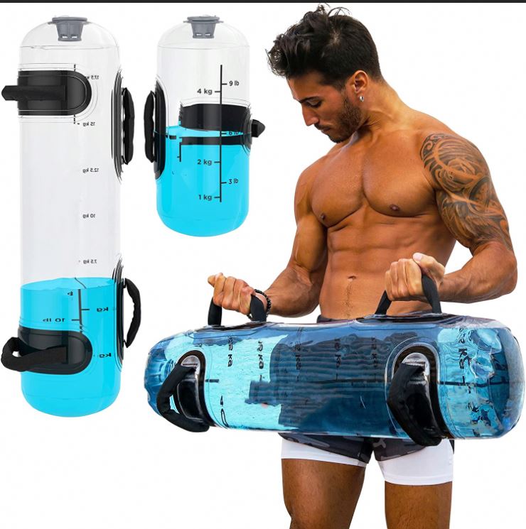 Home Gym Dumbbell Workout - ポータブルヘビーデューティーPVCワークアウトバッグ、ホームジムフィットネストレーニングウォーターウェイトタンクバッグ