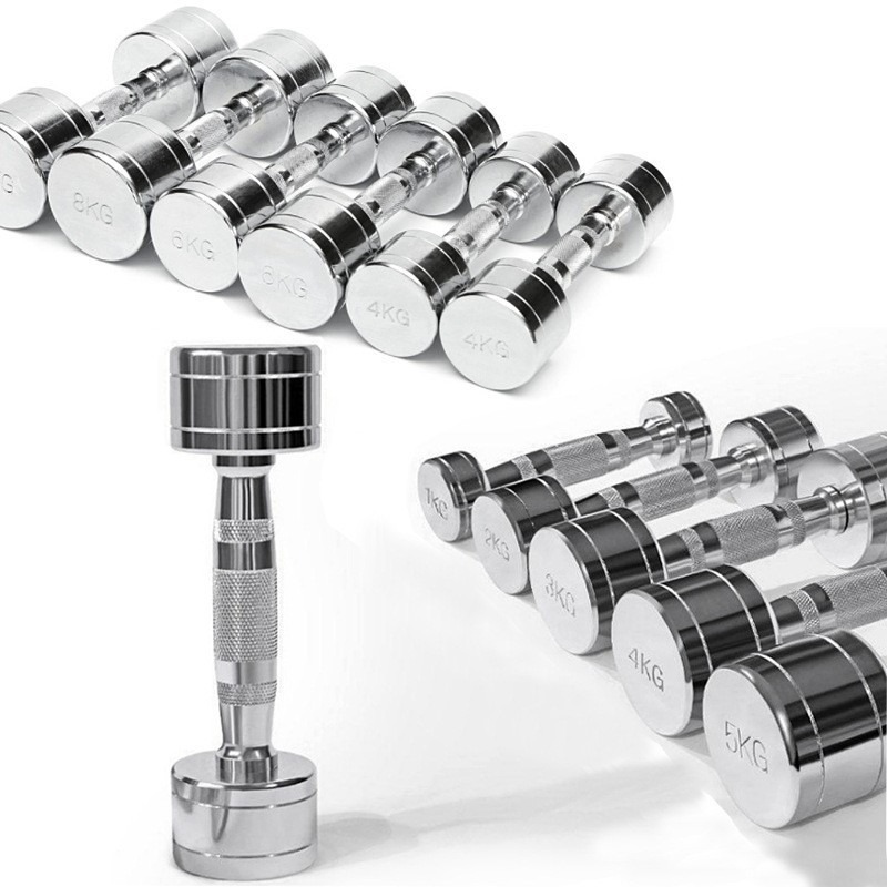 Home Gym Dumbbell Workout - 2個セット スチールダンベル 超コンパクト ハンドル付き 1KG-20KG ホームジム