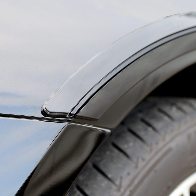 Weight Plate Bumper - 車のホイールの角度付き衝突防止傷防止バンパー波形装飾ストリップ漫画傷防止ステッカー光沢のある表面焼付塗装