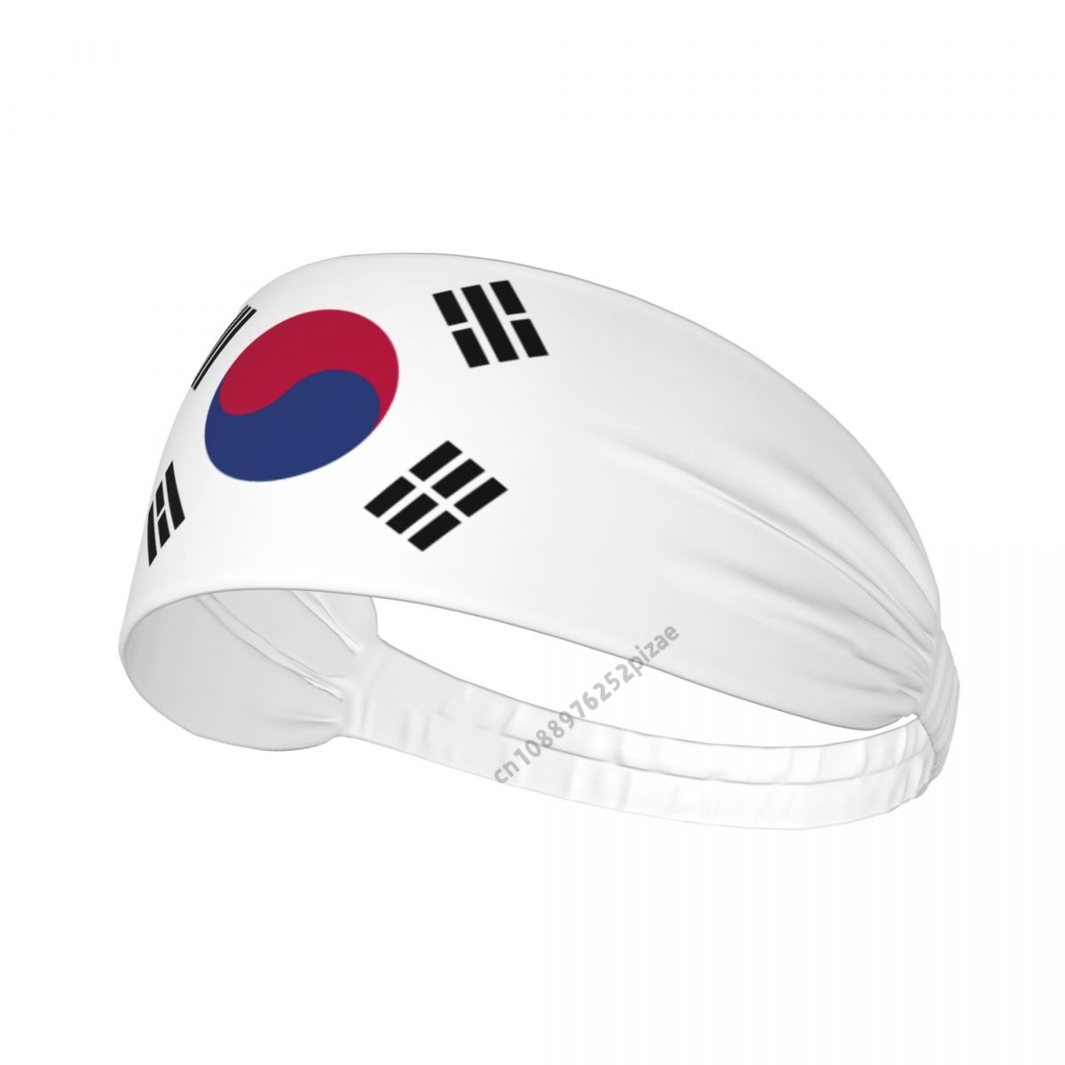 Home Gym Aesthetic - 韓国国旗柄 メンズ レディース バンド エラスティック ワイド