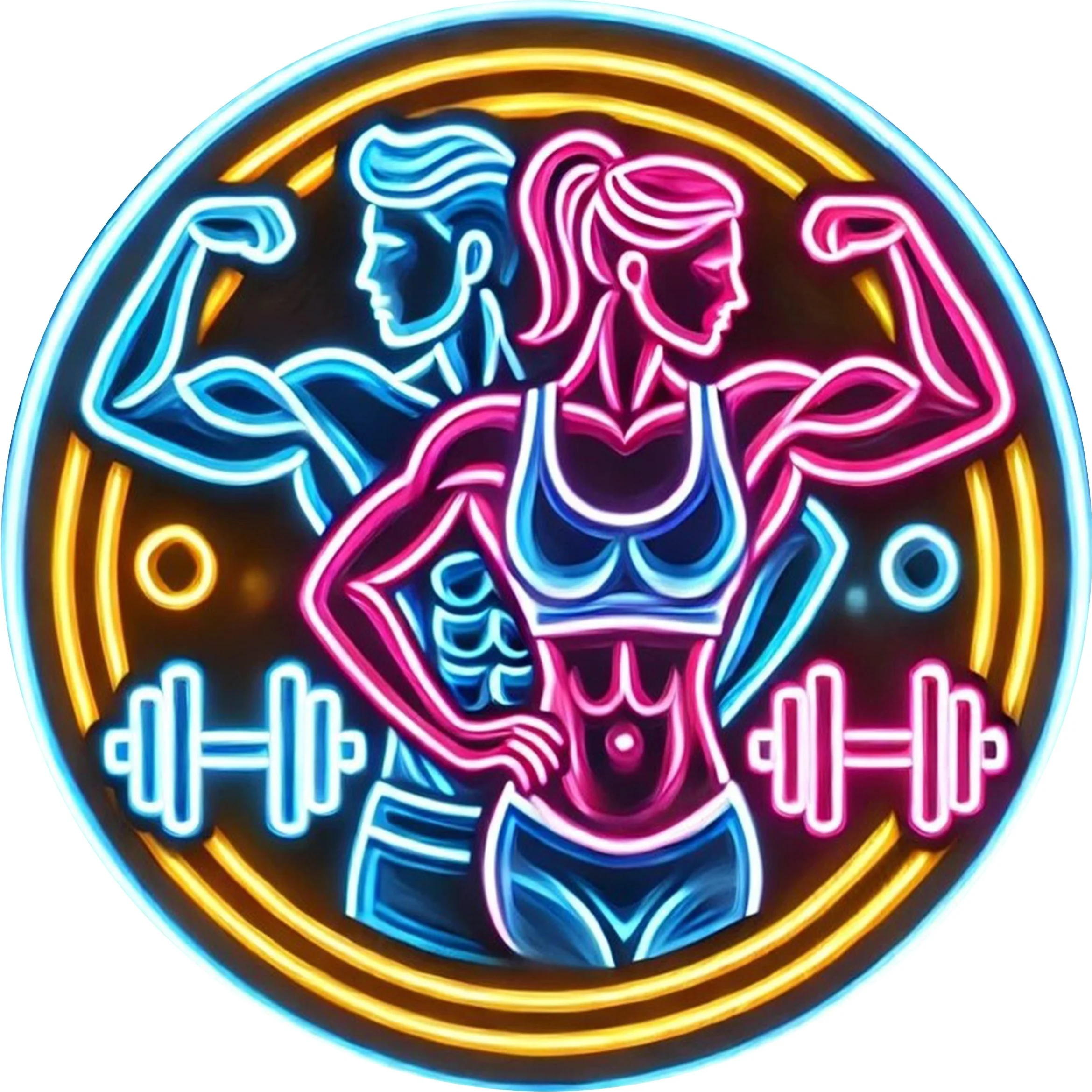 Home Gym Dumbbell Workout - 2D メタルサインフィットネスジムネオンサイン男性女性ボディービル筋肉ダンベル運動ワークアウト美的光る壁アートホームデコ