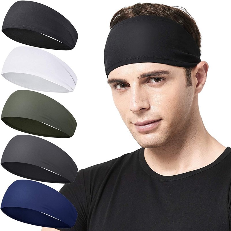 Home Gym Aesthetic - スポーツヘッドバンドランニングフィットネス汗止めバンド弾性吸収汗サイクリングジョグテニスヨガジムヘッドバンドヘア包帯男性女性