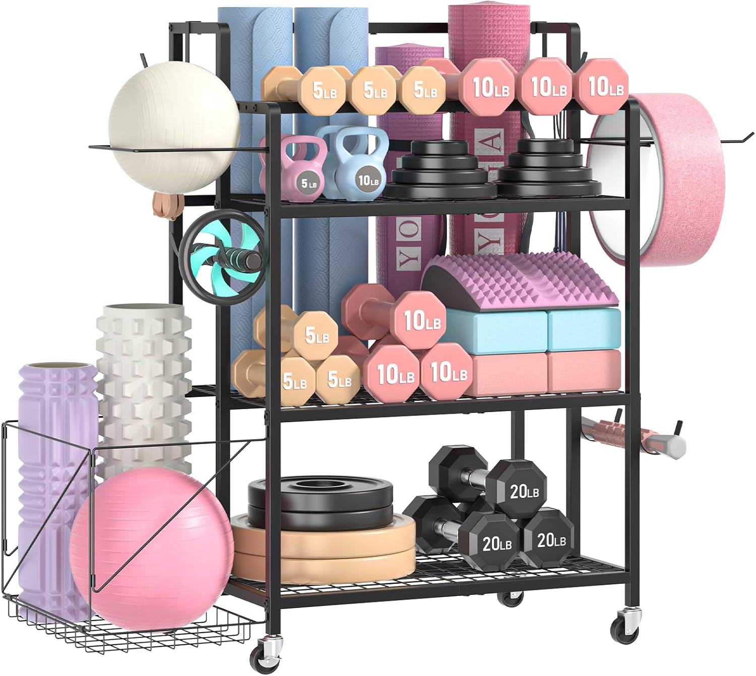 ホームジム収納、材質・色指定なし、ダンベル、ケトルベル、トレ - Home Gym Usa のレビューと価格