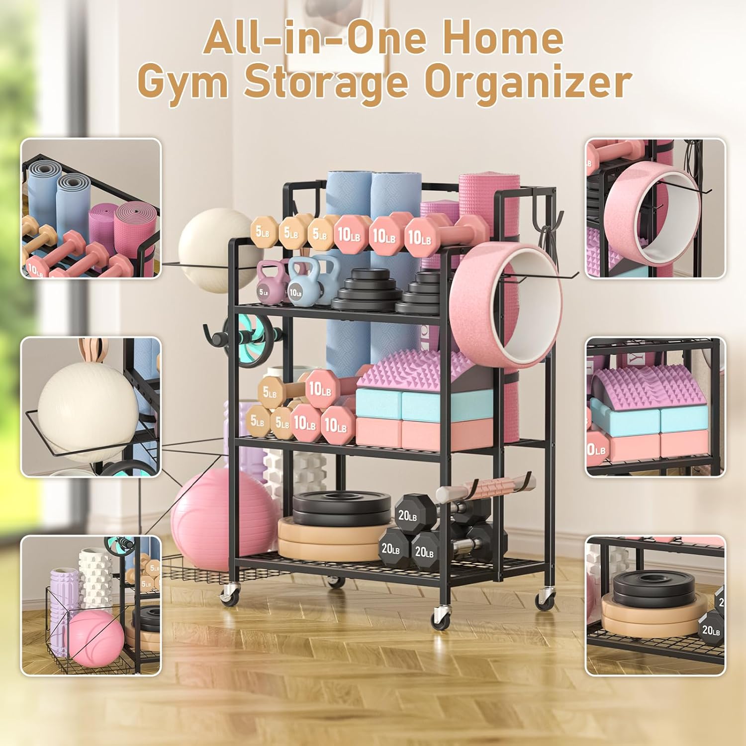 ホームジム収納、材質・色指定なし、ダンベル、ケトルベル、トレ - Home Gym Usa のレビューと価格