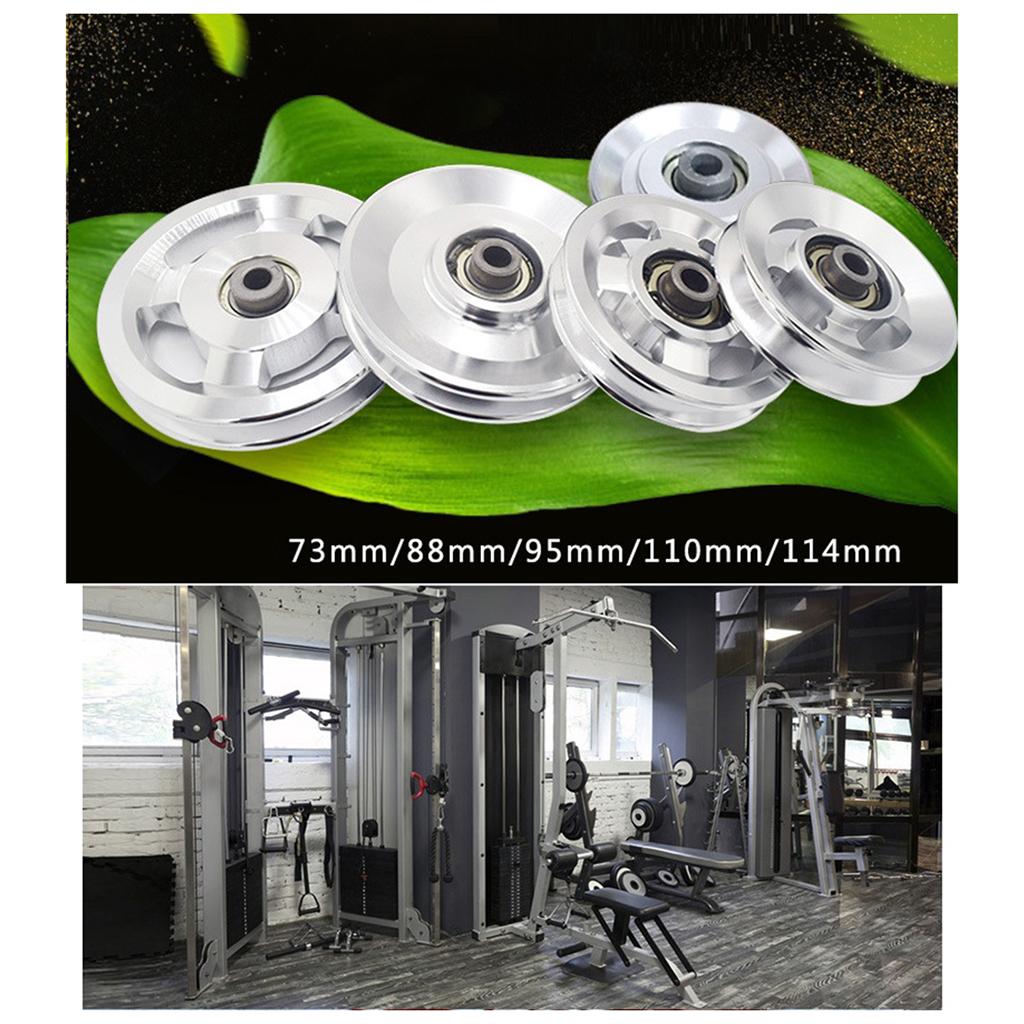 アルミ製プーリーローラーロープガイドスロット溝耐摩耗ホイール - Home Gym Diy Pulley System のレビューと価格
