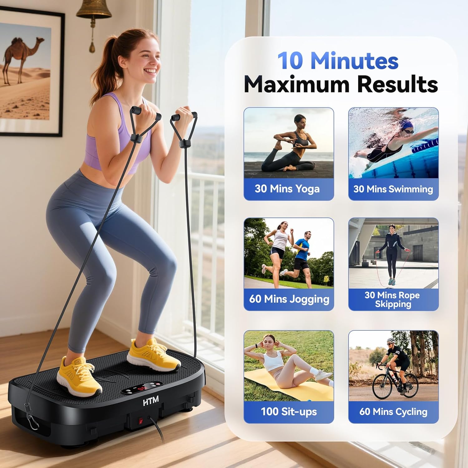 振動プレート脂肪燃焼フィットネスプラットフォーム全身120レ - Home Gym Garden のレビューと価格