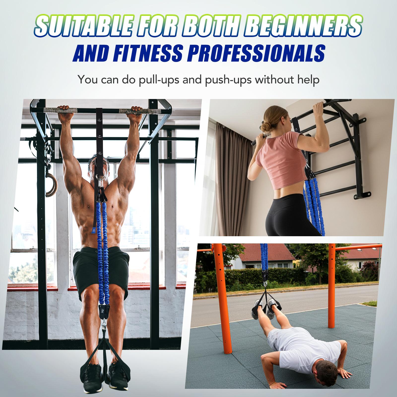 ヘビーデューティー懸垂補助バンドセット 4x80ポンド 調節 - Home Gym Options のレビューと価格
