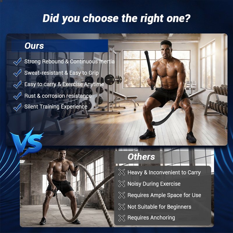 UMAY ロープレスバトルロープ、低騒音抵抗エクササイズロー - Home Gym Resistance のレビューと価格