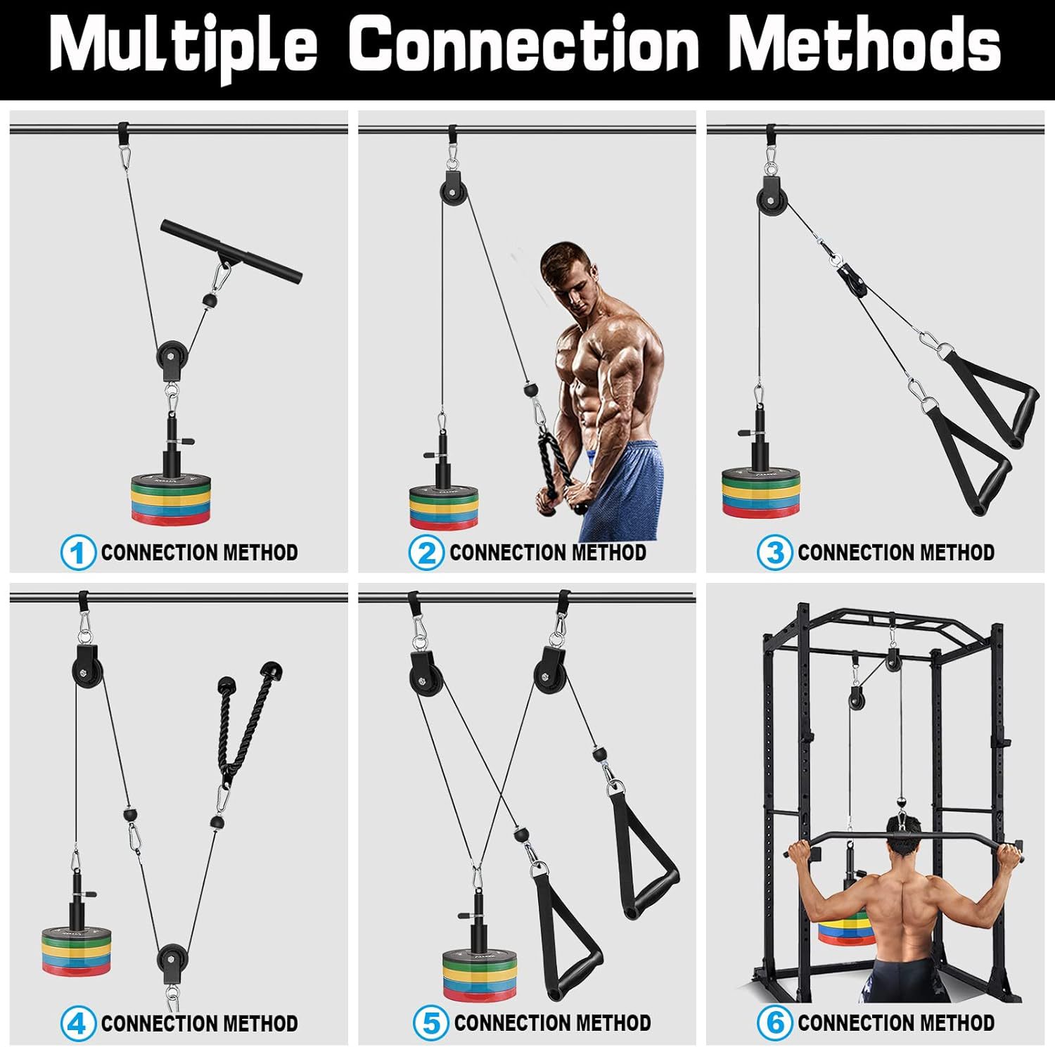 DIYホームジムコンプリートキット、静音ステンレススチールケ - Home Gym Diy Pulley System のレビューと価格