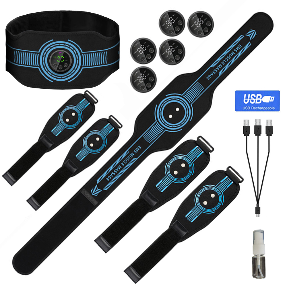 USB 充電式腹筋トレーナー腹部調色ベルト筋肉トナーウエスト - Home Gym Options のレビューと価格