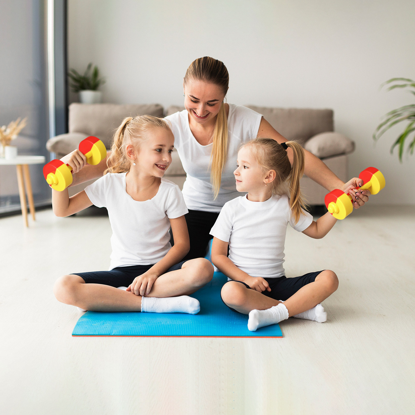 1 ペア子供用プラスチックダンベルバーベル子供フィットネス小 - Home Gym For Kids のレビューと価格