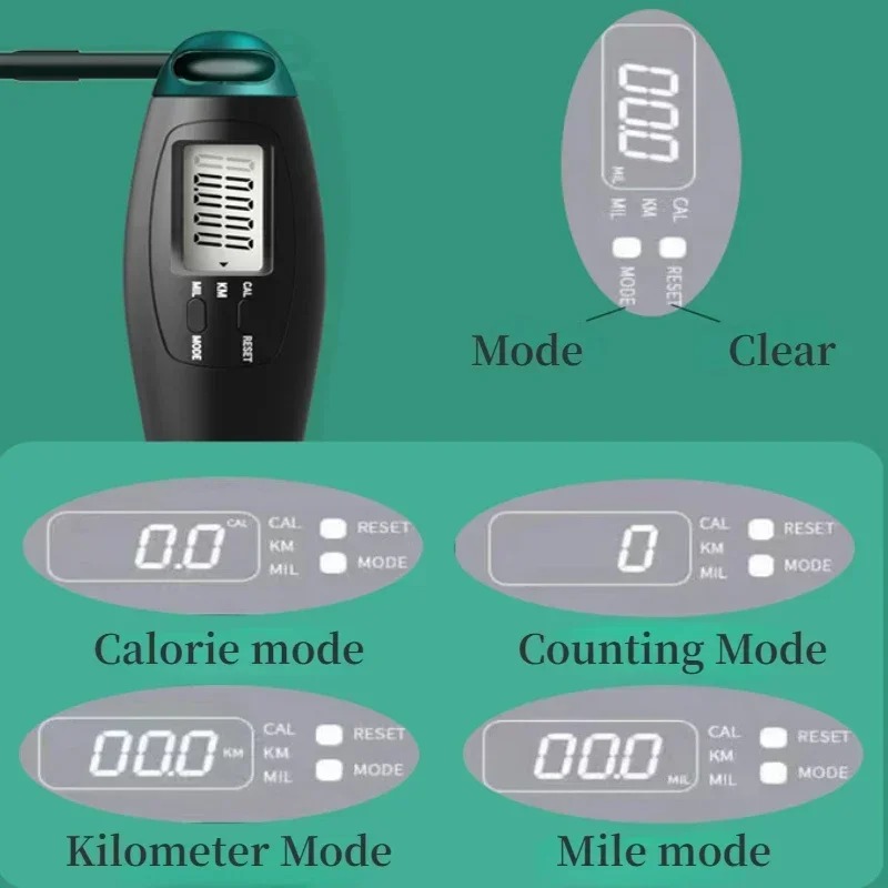 調整可能なデジタルカウント付きスチールケーブルジャンプロープ - Home Gym For Kids のレビューと価格