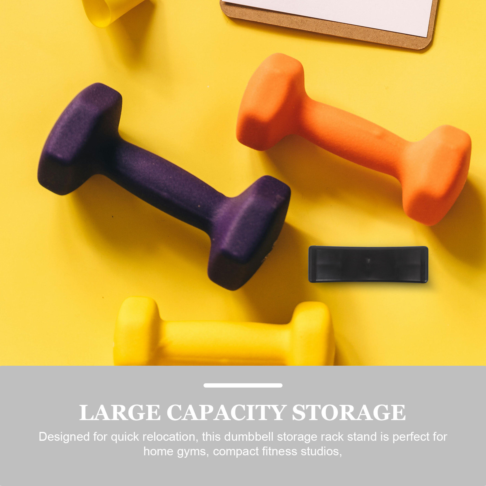 8個入りダンベル収納サドル、中空デザインプラスチックラックス - Home Gym Usa のレビューと価格