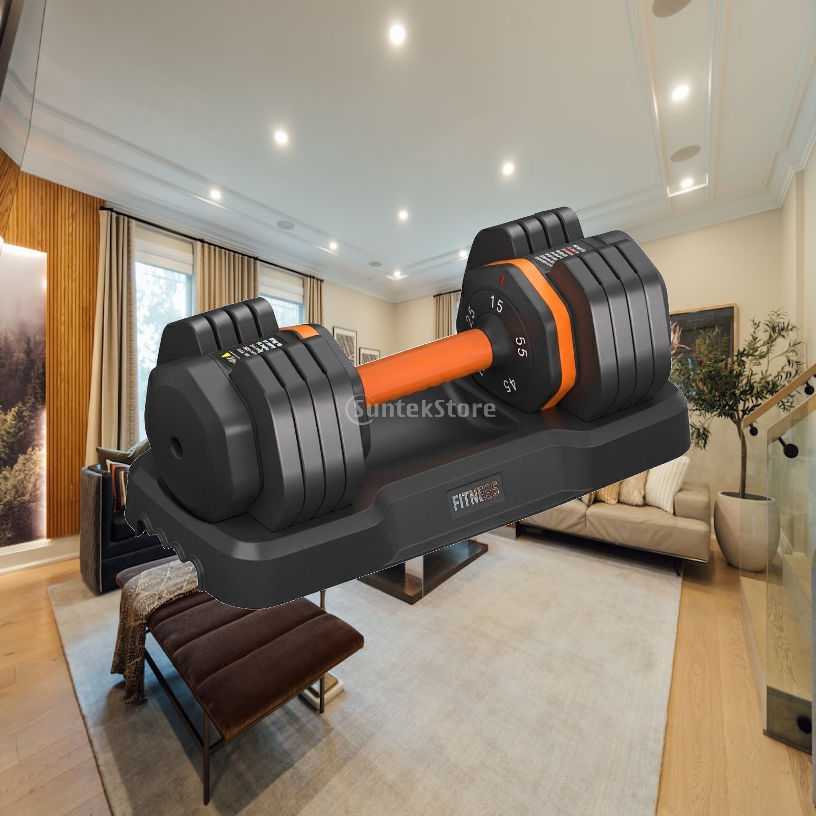 調整可能なダンベル（モールドベース付き）多重量ダンベルホーム - Home Gym Dumbbell Workout のレビューと価格