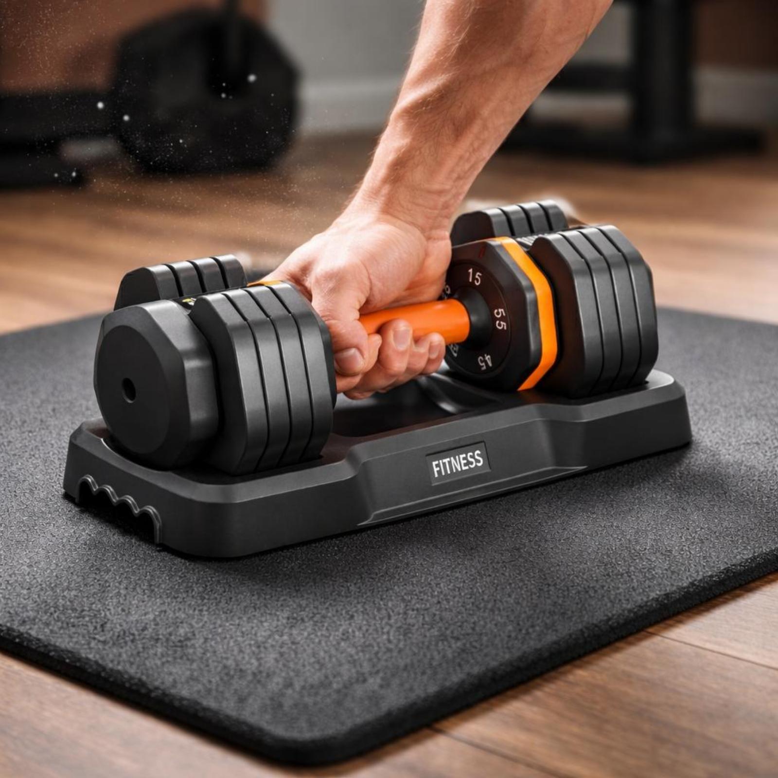 調整可能なダンベル（モールドベース付き）多重量ダンベルホーム - Home Gym Dumbbell Workout のレビューと価格