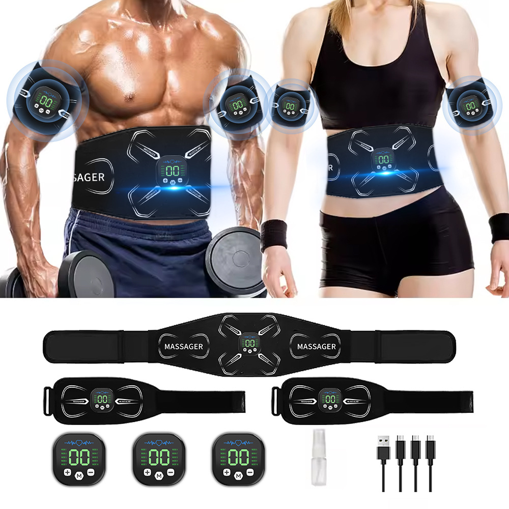 EMS 筋肉刺激装置腹部トレーナー腹筋トナー腕腹脚エクササイ - Home Gym Garden のレビューと価格